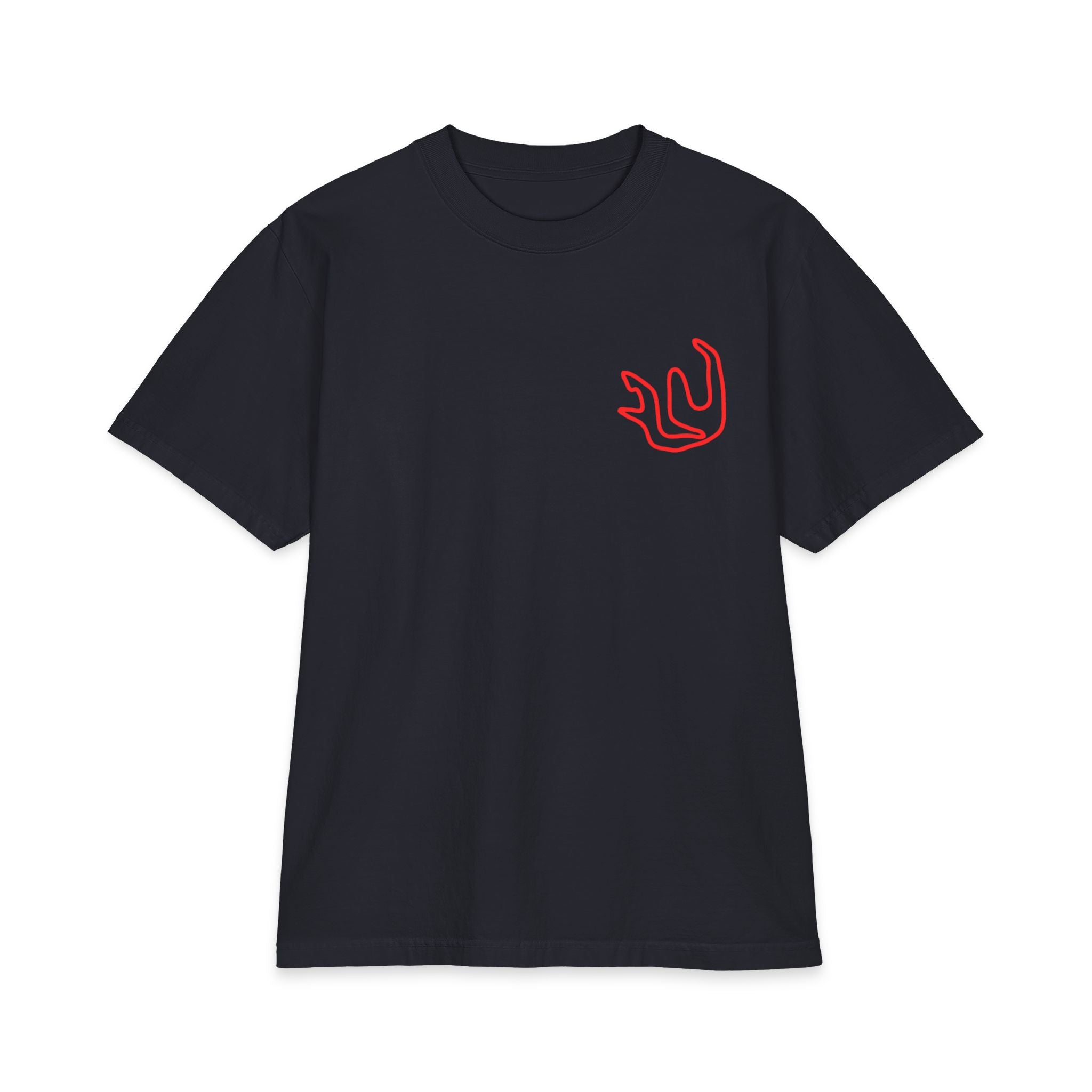 FULY RED NEON BIG LOGO heavyweight cotton