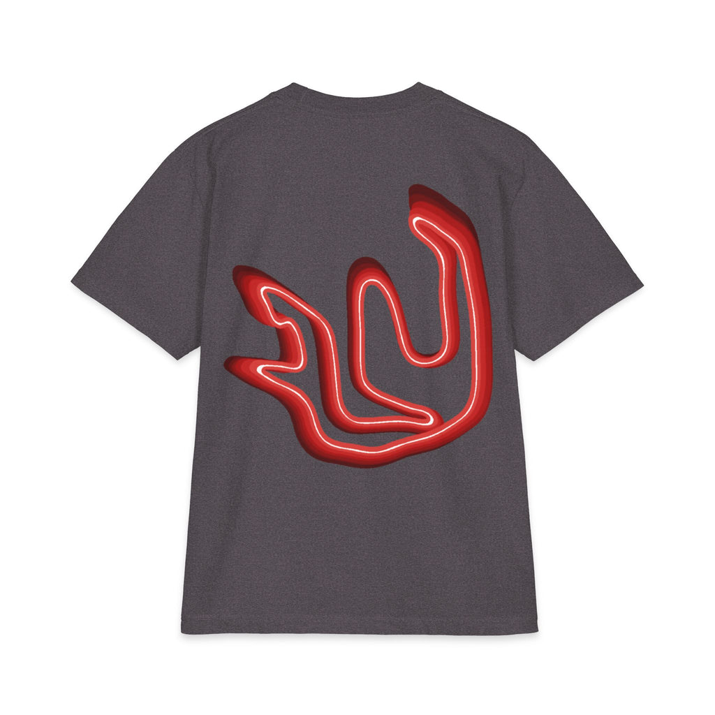FULY RED NEON BIG LOGO heavyweight cotton