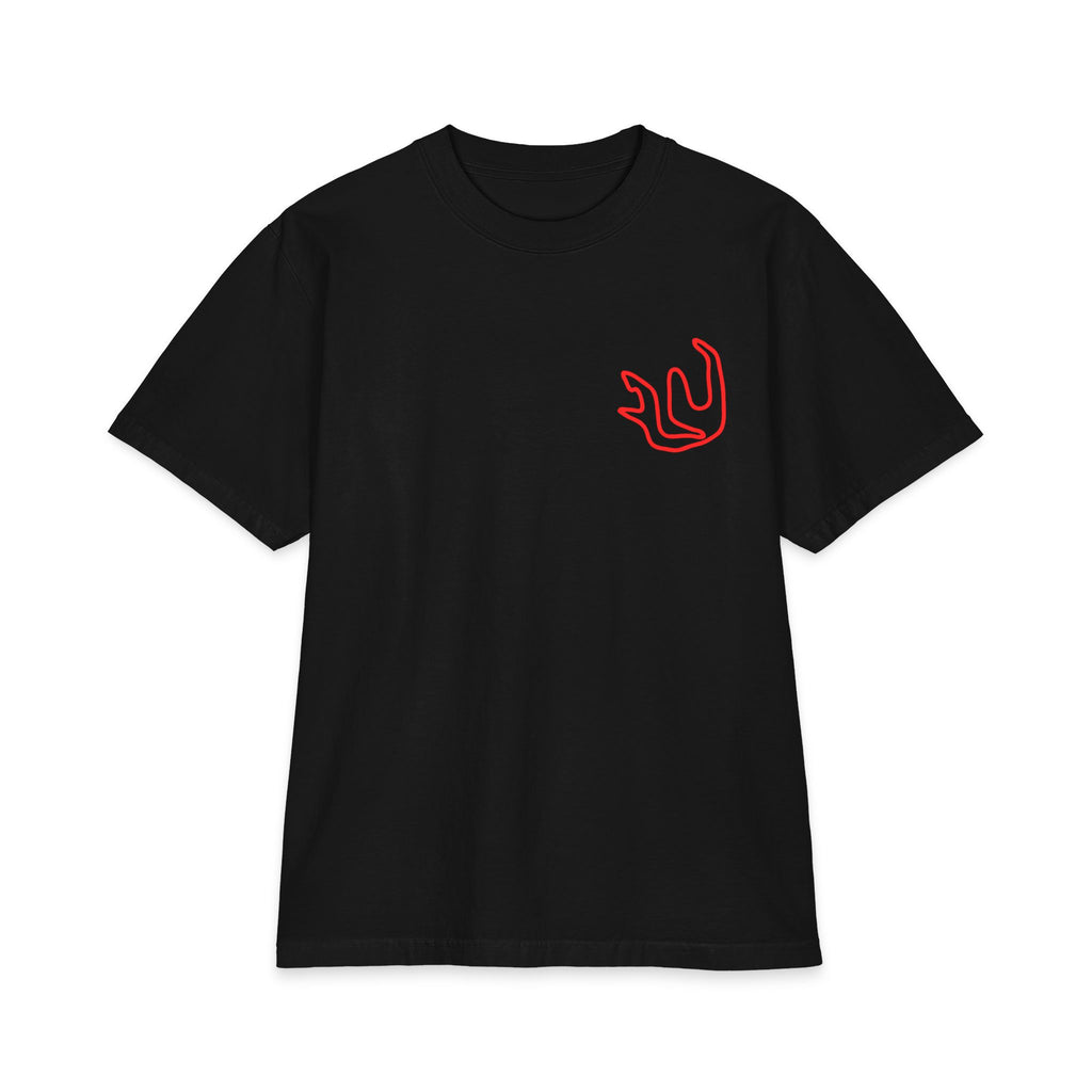 FULY RED NEON BIG LOGO heavyweight cotton