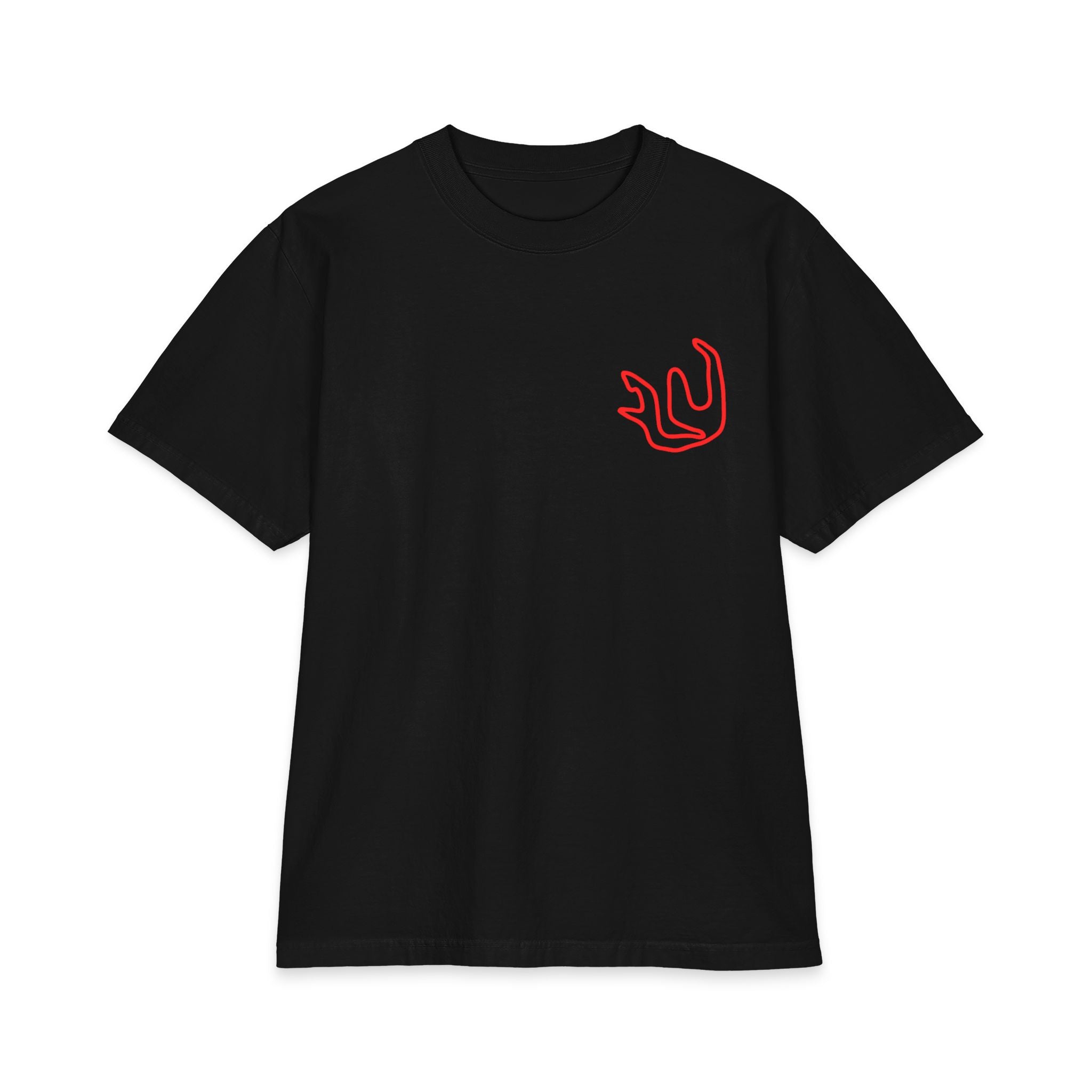 FULY RED NEON BIG LOGO heavyweight cotton