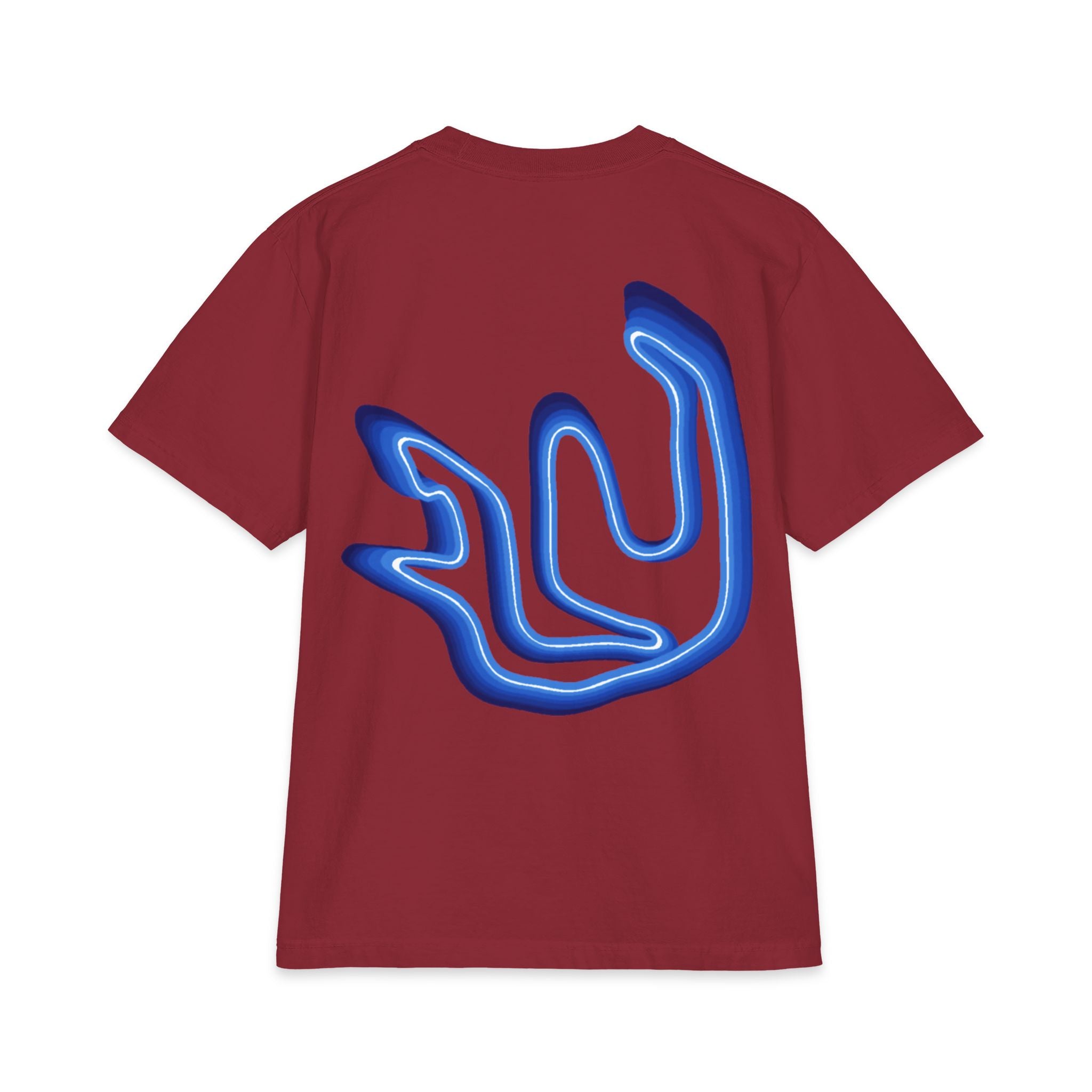 FULY BLUE NEON BIG LOGO heavyweight cotton