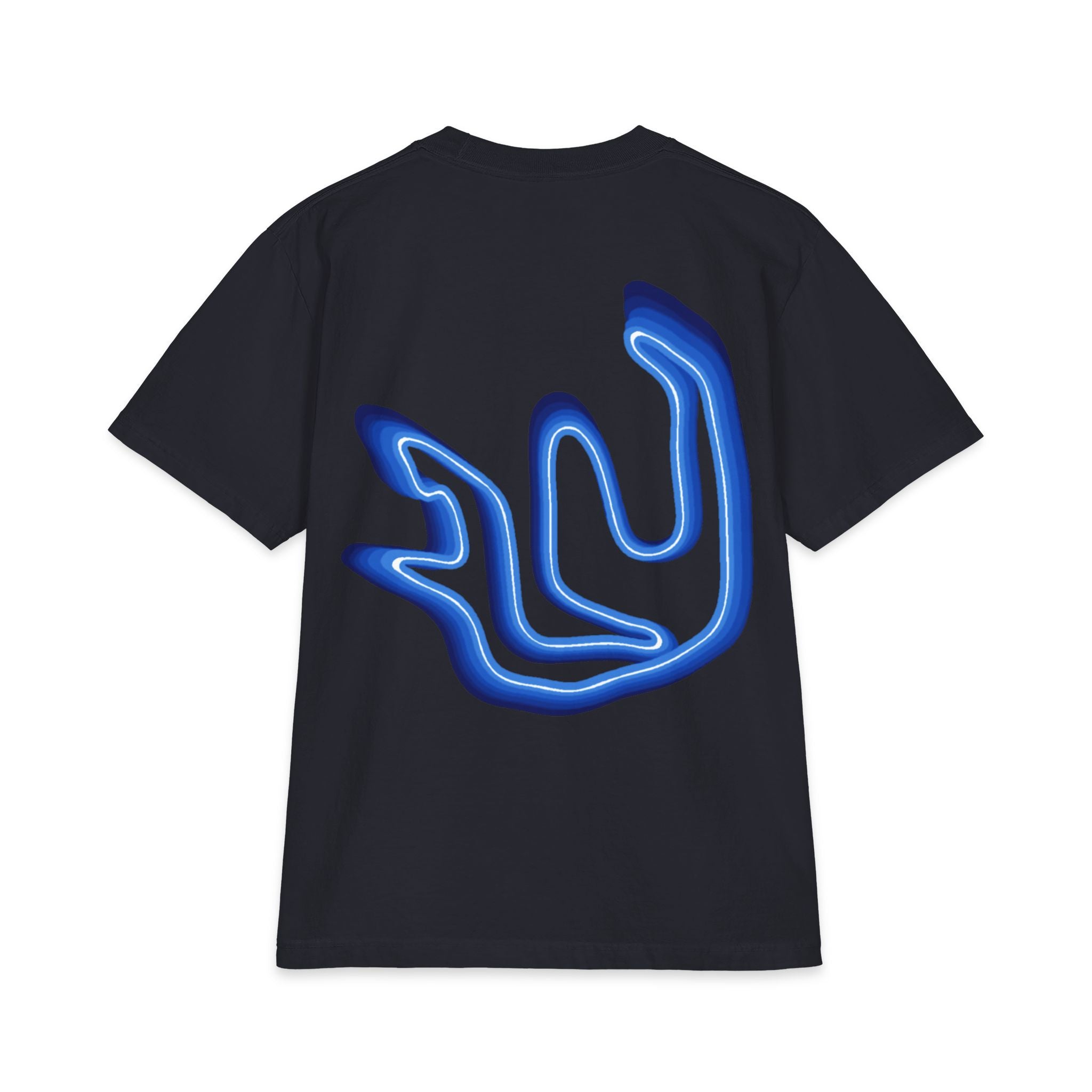 FULY BLUE NEON BIG LOGO heavyweight cotton