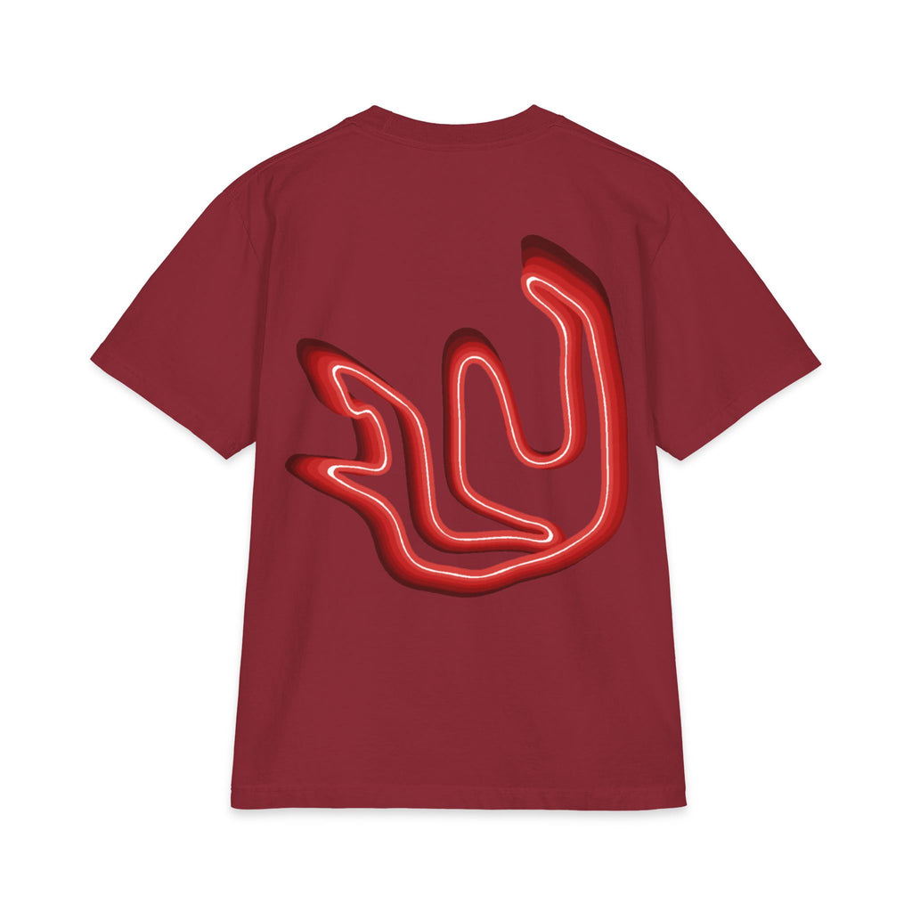FULY RED NEON BIG LOGO heavyweight cotton