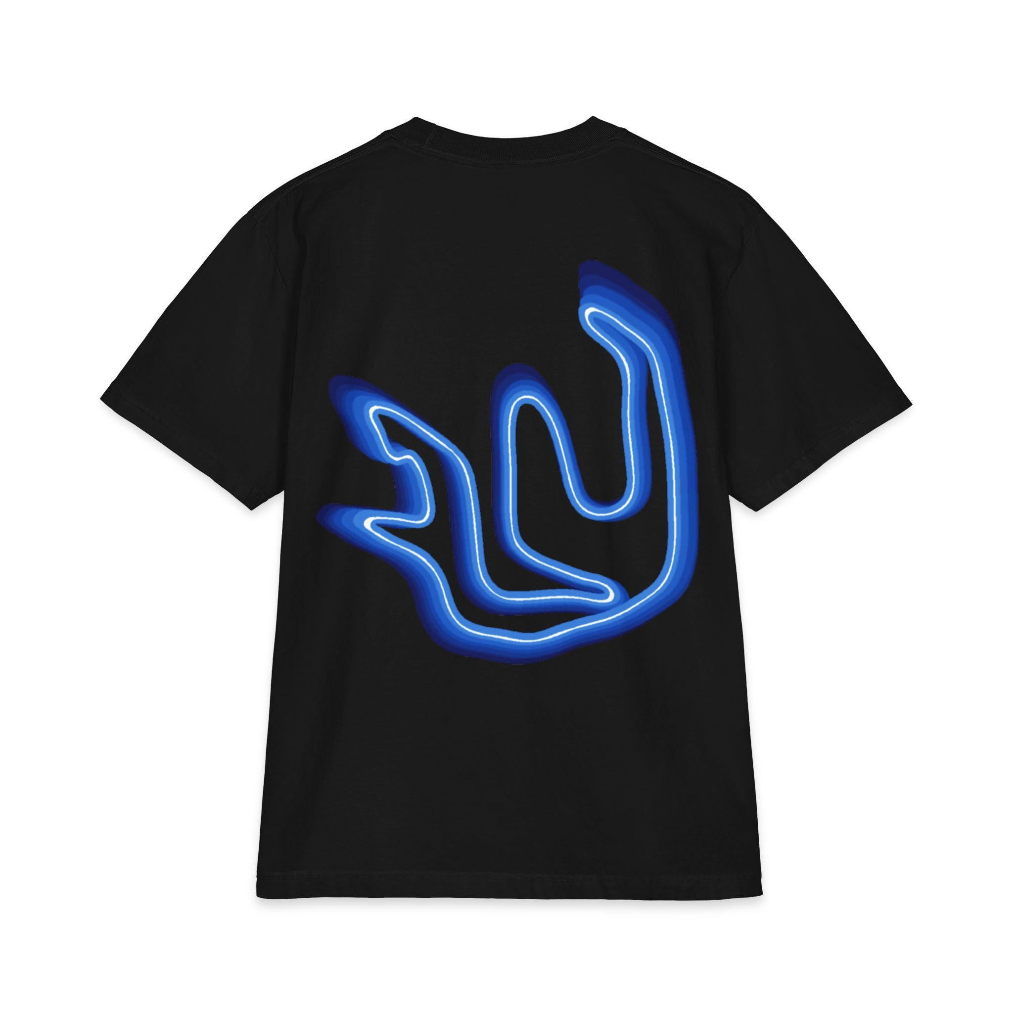 FULY BLUE NEON BIG LOGO heavyweight cotton