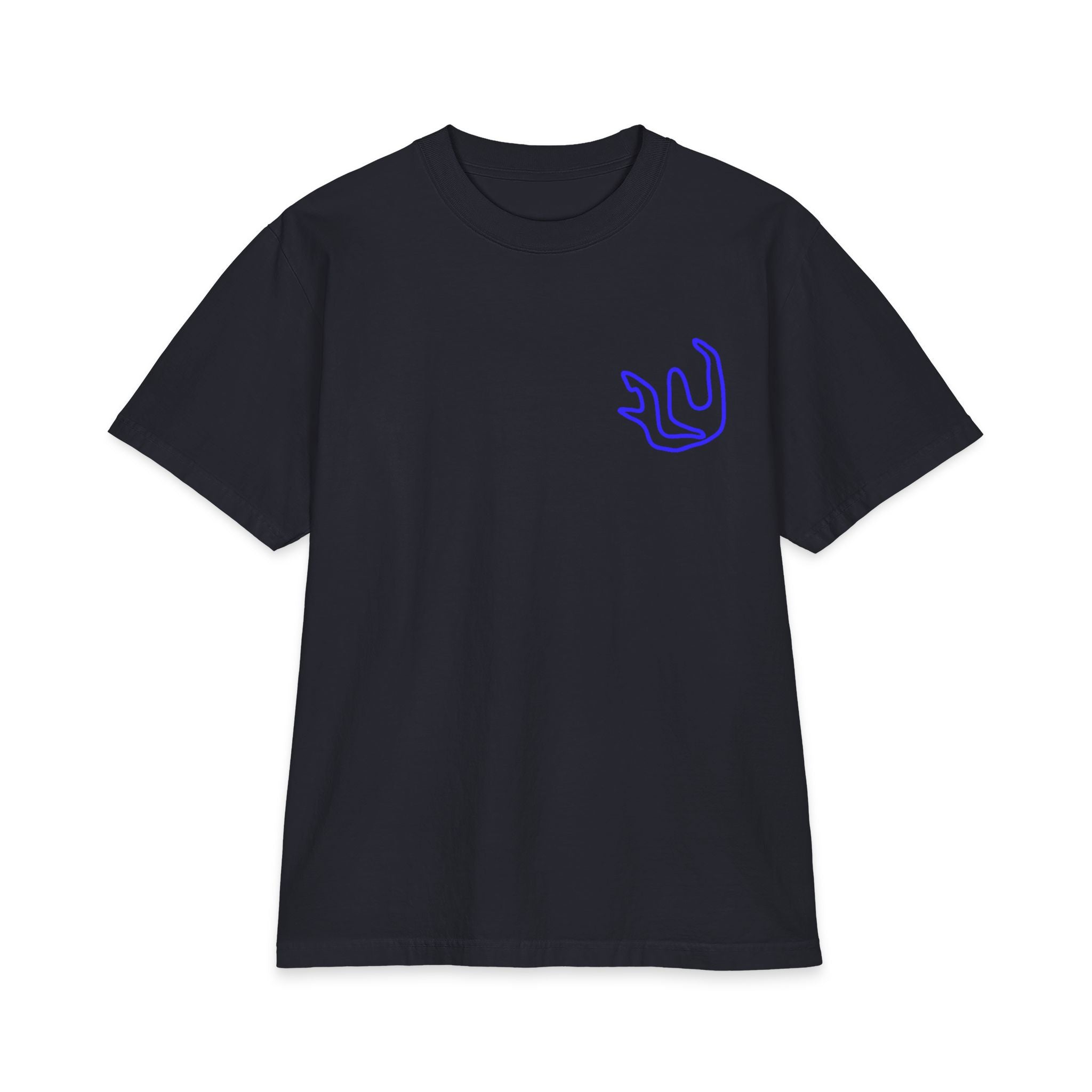 FULY BLUE NEON BIG LOGO heavyweight cotton