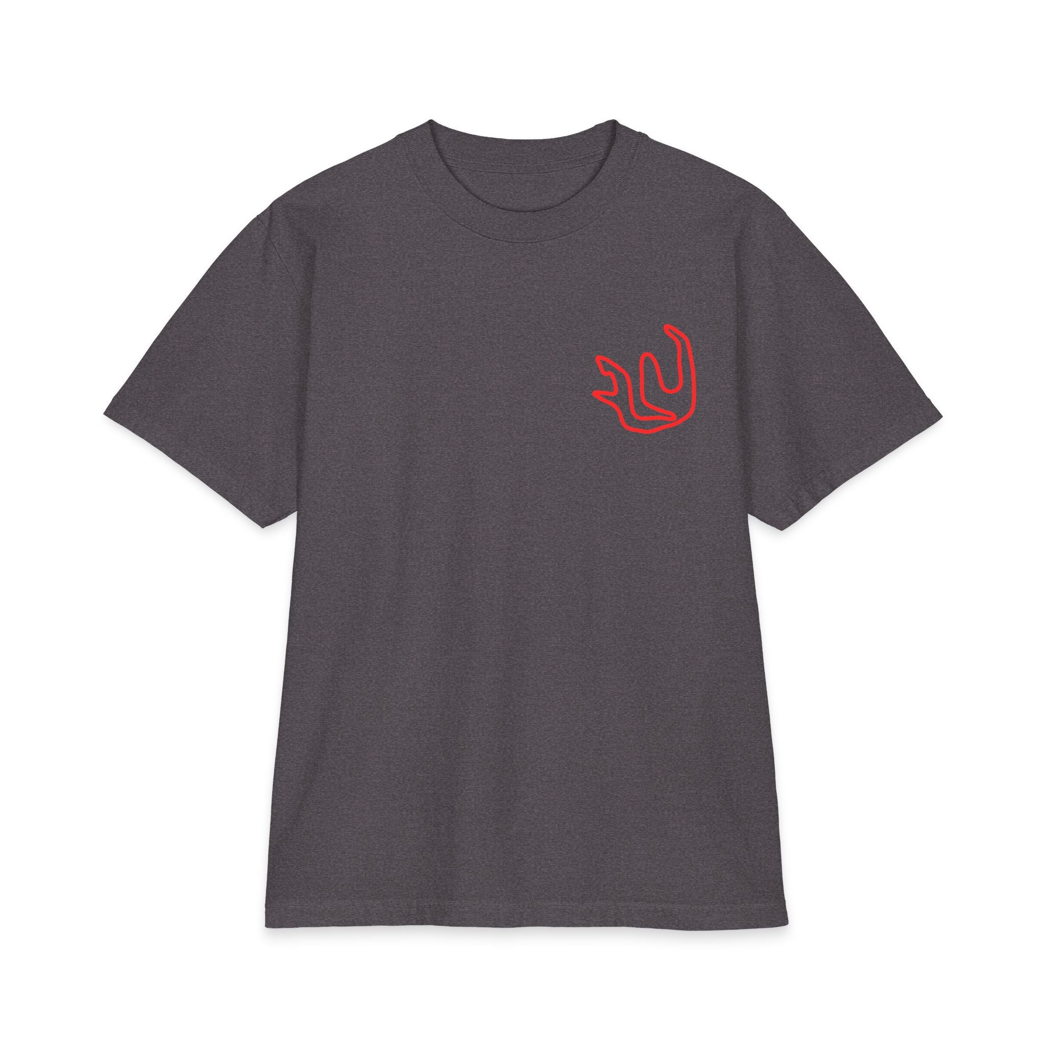 FULY RED NEON BIG LOGO heavyweight cotton