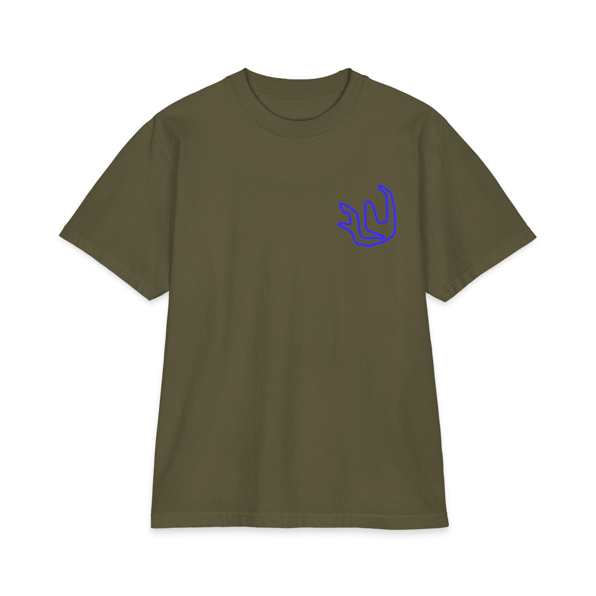 FULY BLUE NEON BIG LOGO heavyweight cotton