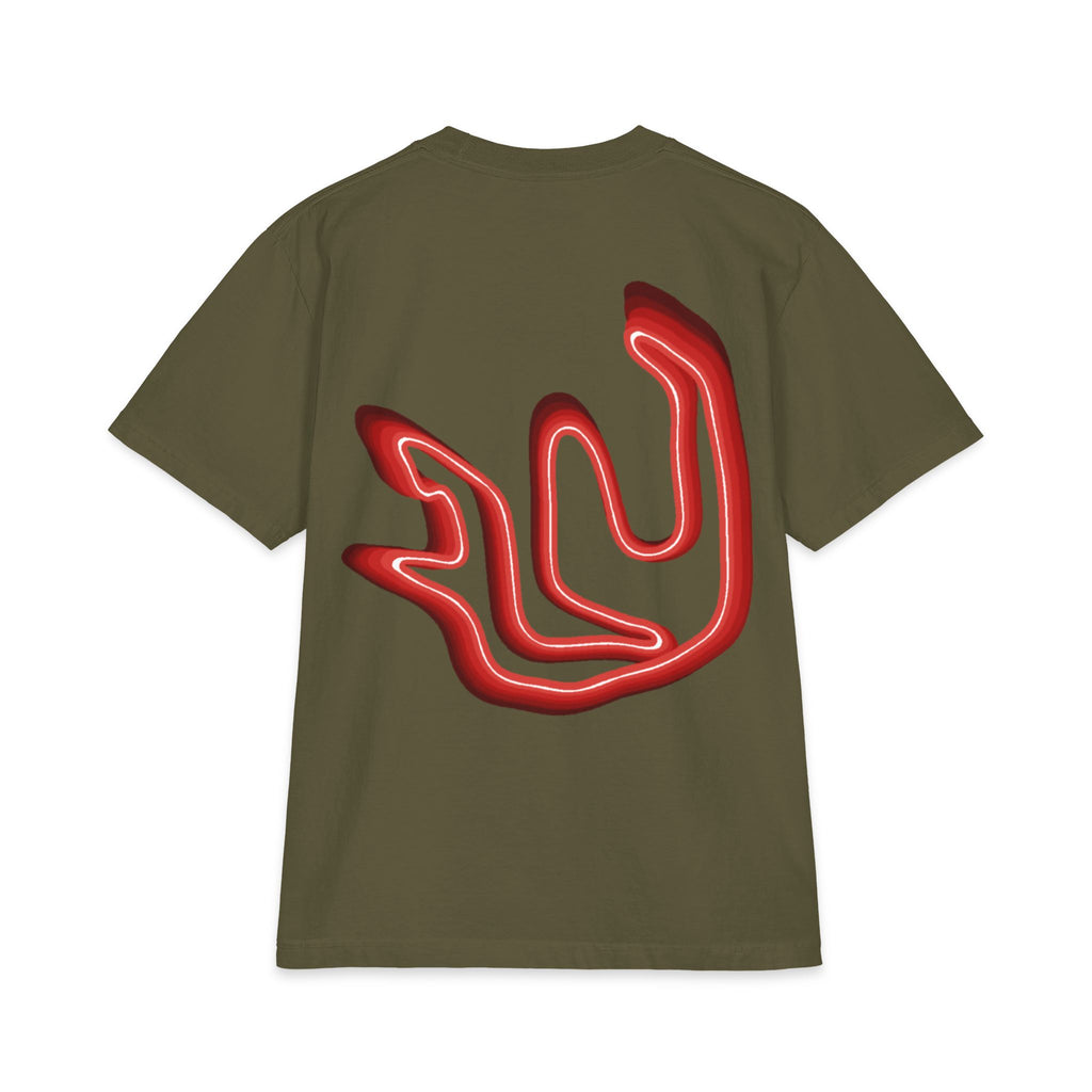 FULY RED NEON BIG LOGO heavyweight cotton